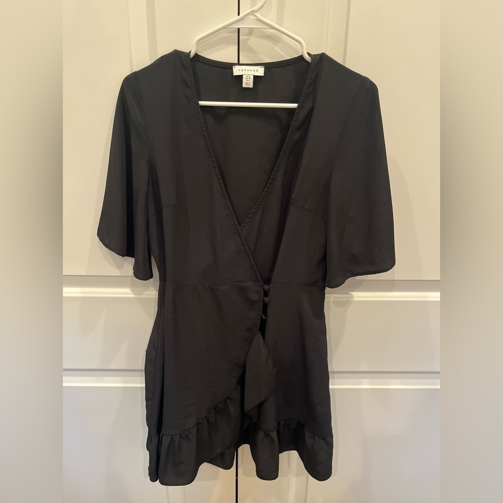 TopShop Wrap Dress Black